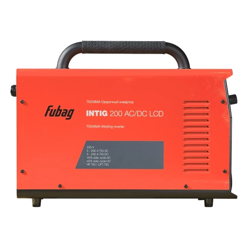 Сварочный инвертор FUBAG INTIG 200 AC/DC Pulse LCD (31592) + Горелка FB TIG 26 5P 4m (38459) 31592.1 фото 6 Сварочный инвертор FUBAG INTIG 200 AC/DC Pulse LCD (31592) + Горелка FB TIG 26 5P 4m (38459) 31592.1 фото 6