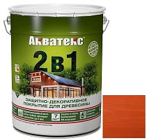 Покрытие алкидное защитно-декоративное для древесины Акватекс 2 в 1 полуматовое Рябина 2,7 л