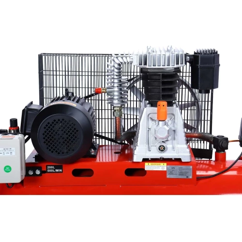 Компрессор поршневой с ременным приводом GTE одноступенчатый 380В, ресив. 200л, 500л/мин. MR200A500A фото 6