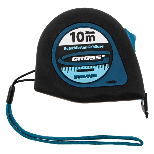 Рулетка "Ergonomisch",10 м x 25 мм,магнитный обрезиненный зацеп Gross фото 2