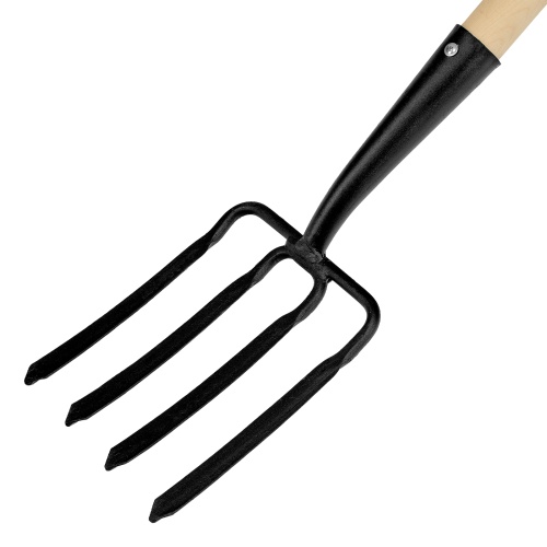 Вилы 4 - х рогие, копальные, 190х220х1320 мм, кованые, деревянный черенок, Арти, фото 5