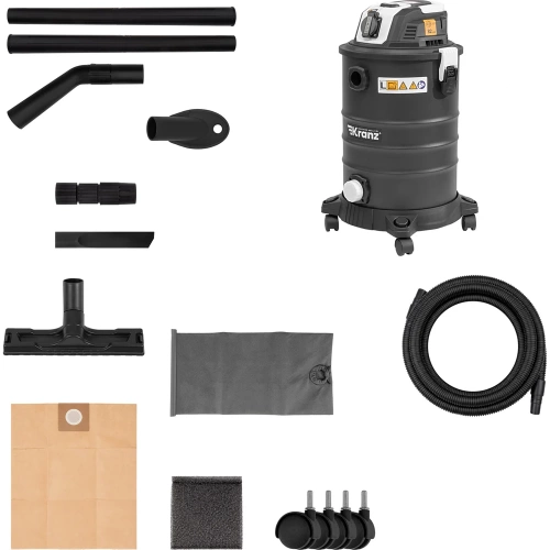 Строительный пылесос KRANZ KR30 1400Вт 30л 4м KR-16-1117 фото 9 Строительный пылесос KRANZ KR30 1400Вт 30л 4м KR-16-1117 фото 9