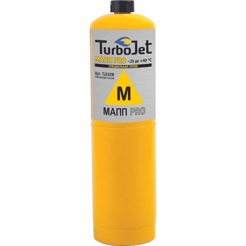 Газовый баллон Turbojet МАПП PRO 400 г, 1000 мл TJ242M Газовый баллон Turbojet МАПП PRO 400 г, 1000 мл TJ242M