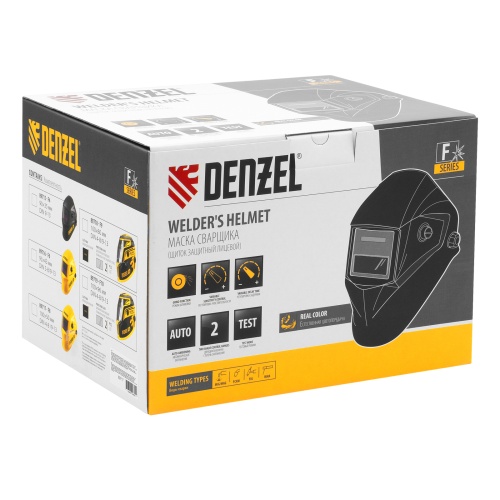 Щиток защитный лицевой (маска сварщика) F8, см. окно 100х50, Real Color, DIN4/5-8/9-13// Denzel фото 13