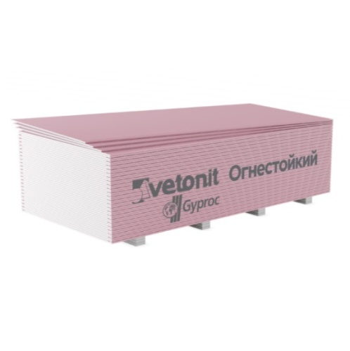 Гипсокартон огнестойкий Vetonit Акуфайер Pro УК 2500х1200х12,5 мм фото 3