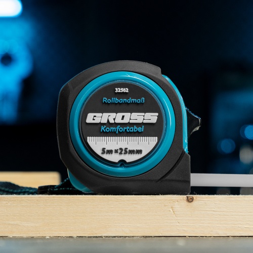 Рулетка Komfortabel 5 м х 25 мм,обрезиненный корпус Gross фото 11 Рулетка Komfortabel 5 м х 25 мм,обрезиненный корпус Gross фото 11