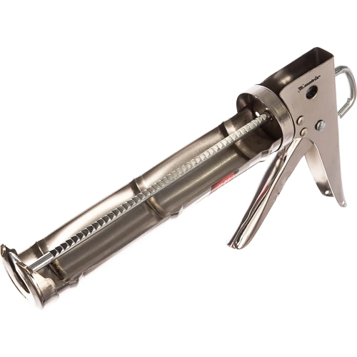 Полуоткрытый пистолет для герметика 310мл, хром, зубчатый шток 7мм MATRIX 88640 Полуоткрытый пистолет для герметика 310мл, хром, зубчатый шток 7мм MATRIX 88640
