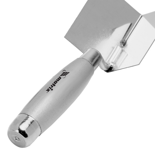 Мастерок из нержавеющей стали, 80 х 60 х 60 мм, для внутренних углов, деревянная ручка Matrix фото 4