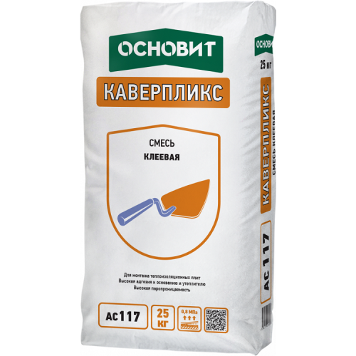 Клеевая смесь для монтажа теплоизоляции Основит Каверпликс AC117 25 кг Клеевая смесь для монтажа теплоизоляции Основит Каверпликс AC117 25 кг