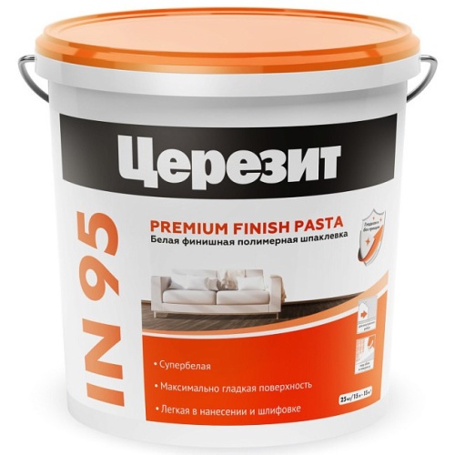 Шпатлевка готовая полимерная Ceresit IN 95 25 кг Шпатлевка готовая полимерная Ceresit IN 95 25 кг