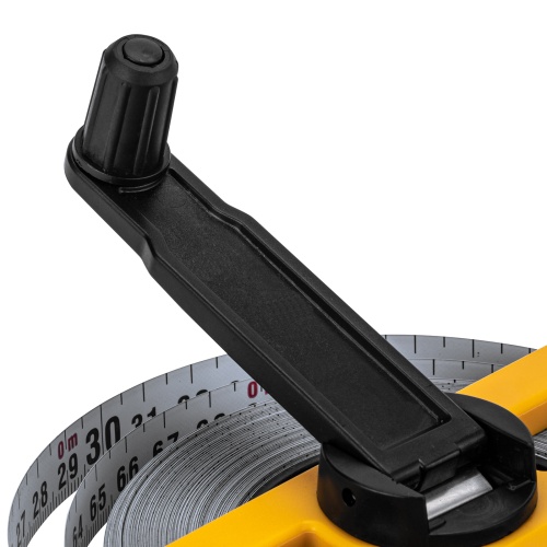 Рулетка геодезическая 30 м х 13 мм, открытый корпус, металлическая лента Denzel фото 9