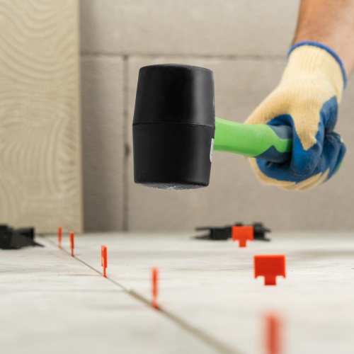 Киянка резиновая, 450 г, черная резина, фибергласовая рукоятка Сибртех фото 6