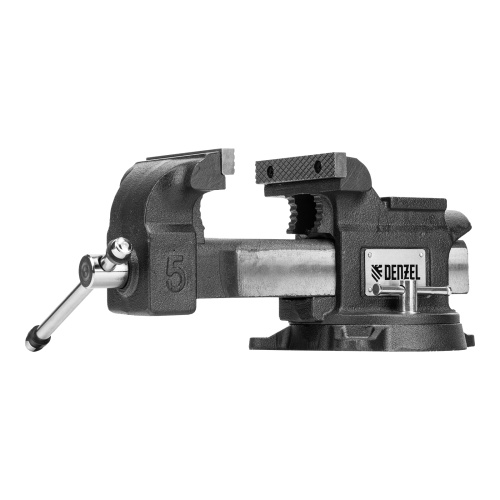 Тиски слесарные BVH-125, 125 мм, поворотные, стальная направляющая, с наковальней //Denzel фото 30