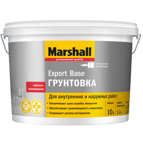 Грунтовка акриловая Marshall Export Base универсальная 10 л