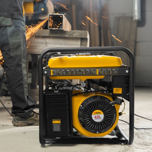 Генератор бензиновый GE 6900, 5.5 кВт, 220 В/50 Гц, 25 л, ручной старт Denzel фото 17 Генератор бензиновый GE 6900, 5.5 кВт, 220 В/50 Гц, 25 л, ручной старт Denzel фото 17