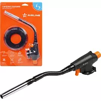 Горелка газовая Airline на цанговый баллон, пьезоподжиг, гибкое сопло D12x110 мм ADGT013