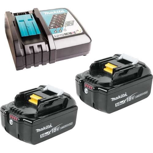 Аккумулятор 191L74-5 (2 шт; 18В; 5.0 Ач; Li-Ion) с зарядным устройством Makita 199379