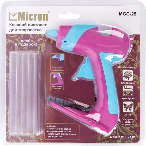 Клеевой пистолет для творчества Micron MGG-25 d 7.2 мм 501241 Клеевой пистолет для творчества Micron MGG-25 d 7.2 мм 501241