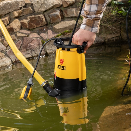 Дренажный насос для чистой и грязной воды DP450S, 450 Вт, напор 6 м, 12000 л/ч Denzel фото 14