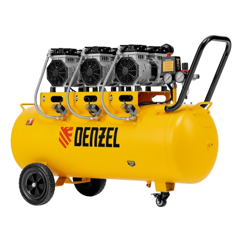 Компрессор безмасляный, малошумный DLS 1800/100,1800 Вт, 3x600, 100 л, 345 л/мин Denzel фото 39