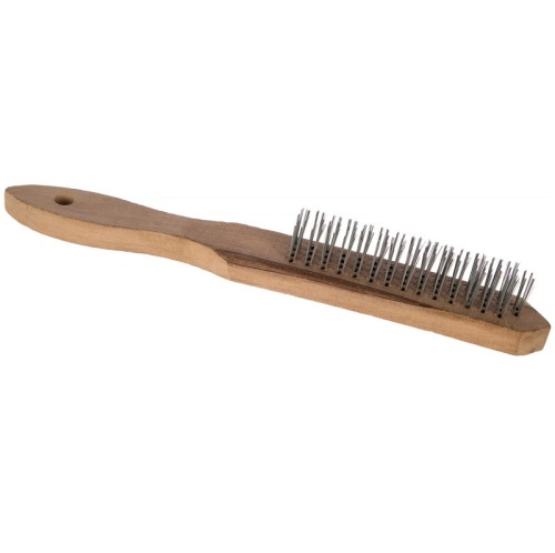 Щетка 4-рядная Biber 70940 стальная с деревянной ручкой