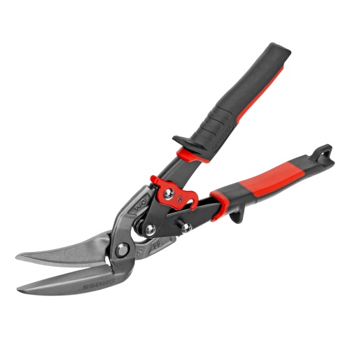 Ножницы по металлу "Piranha", 270 мм, прямой и левый проходной рез, сталь СrMo, двухкомпонентные рукоятки Gross