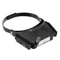 Лупа с дополнительными линзами, с подсветкой, для закрепления на голове Sparta