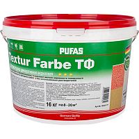Штукатурка декоративная акриловая Pufas Textur Farbe ТФ шагрень шуба морозостойкая 1 мм 16 кг