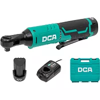 Аккумуляторная трещотка (угловой гайковерт) DCA 2 АКБ 2 А*ч, в кейсе ADPB02-10 (TYPE EK)