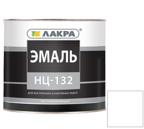 Эмаль Лакра НЦ-132 глянцевая белая 1,7 кг