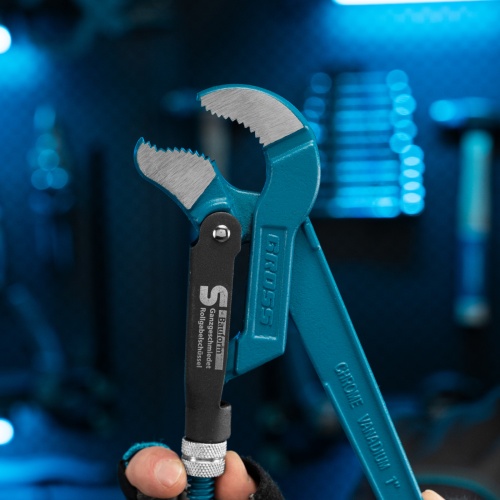 Ключ трубный рычажный 1, №1, цельнокованый, CrV, тип "S" Gross фото 7