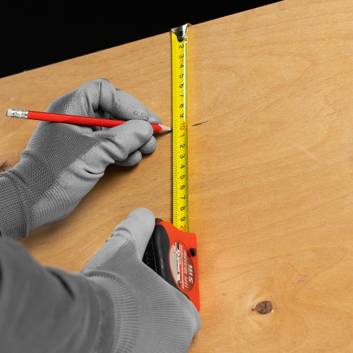 Рулетка Double fixation,5 м х 19 мм,обрезиненный корпус,двойная плавная фиксация Matrix фото 11