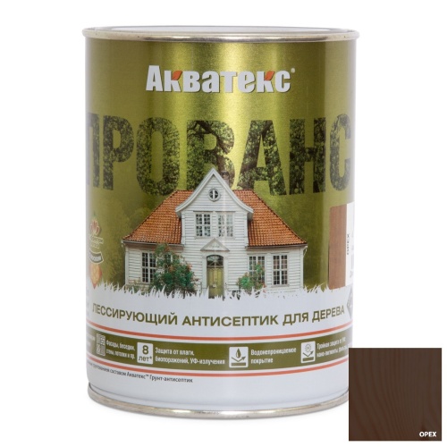 Антисептик лессирующий для дерева Акватекс Прованс Орех 0,75 л