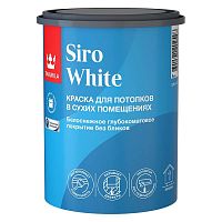 Краска для потолка Tikkurila Siro White 700014041 глубокоматовая 0,9 л