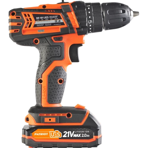 Аккумуляторная дрель-шуруповерт PATRIOT BR 181UES 180201481 фото 7 Аккумуляторная дрель-шуруповерт PATRIOT BR 181UES 180201481 фото 7