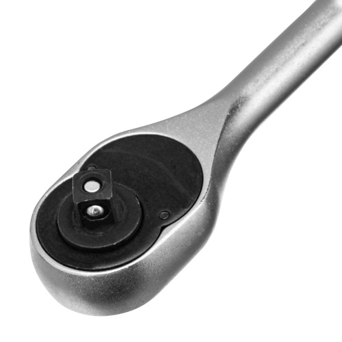 Ключ-трещотка 1/4", CrV, 72 зуба, с быстрым сбросом, матовый хром Stels фото 6