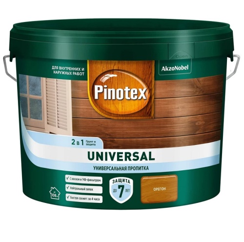 Пропитка 2 в 1 Pinotex Universal орегон 9 л