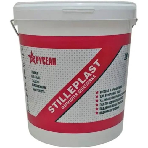 Шпатлевка финишная полимерная Русеан Stilleplast пастообразная 20 кг