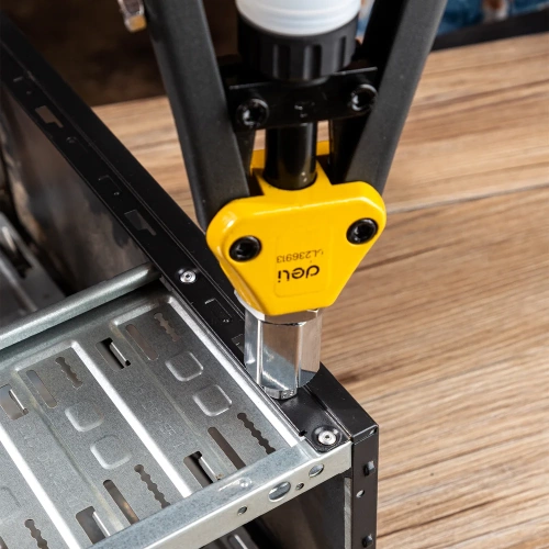 Двуручный заклепочник DELI DL236913 330мм, носовая часть из хромомолибденовой стали, сменные насадки 2,4–3,2–4,0–4,8–6,4 мм 98414 фото 8