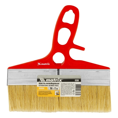 Кисть флейцевая для лаков, 200 x 12, натуральная щетина, пластиковая ручка Color line Matrix фото 4