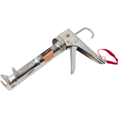 Пистолет для герметиков ZOLDER Люкс оцинкованный, полукорпусный, зубчатый шток 1/24 С803