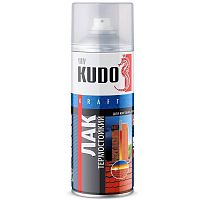 Лак аэрозольный Kudo KU-9006 термостойкий 520 мл