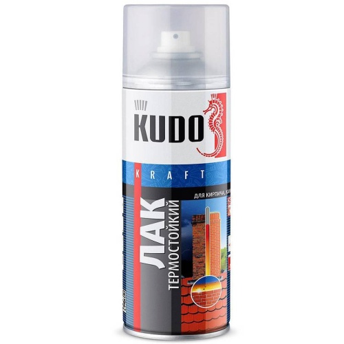 Лак аэрозольный Kudo KU-9006 термостойкий 520 мл