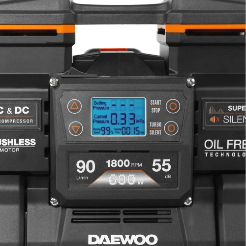 Поршневой аккумуляторный компрессор DAEWOO 21в/220в DAC 90S Li SET фото 11 Поршневой аккумуляторный компрессор DAEWOO 21в/220в DAC 90S Li SET фото 11