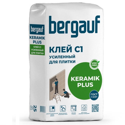 Клей для плитки Bergauf Keramik Plus 25 кг