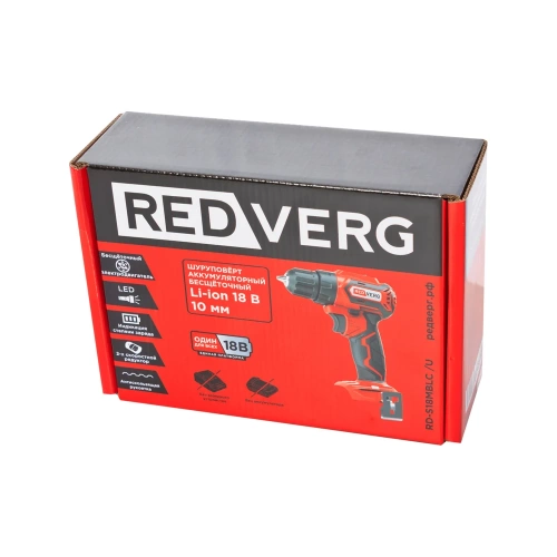 Аккумуляторный бесщеточный шуруповерт REDVERG RD-S18MBLС/U без акк., без з/у 6680700 фото 10 Аккумуляторный бесщеточный шуруповерт REDVERG RD-S18MBLС/U без акк., без з/у 6680700 фото 10