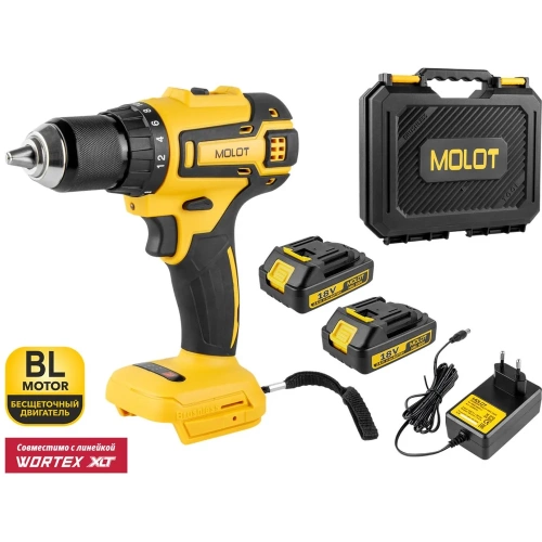 Аккумуляторная дрель-шуруповерт MOLOT MBD 1820 Li в чемодане 1335569 Аккумуляторная дрель-шуруповерт MOLOT MBD 1820 Li в чемодане 1335569