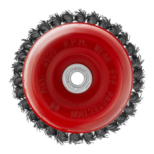 Щетка для УШМ, 150 мм, М14, "чашка", крученая проволока 0.8 мм Matrix фото 3