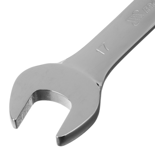 Ключ комбинированный трещоточный, 17 мм, CrV, шарнирный, зеркальный хром Matrix Professional фото 3 Ключ комбинированный трещоточный, 17 мм, CrV, шарнирный, зеркальный хром Matrix Professional фото 3