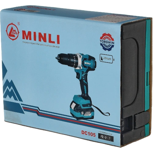 Аккумуляторная бесщеточная ударная дрель-шуруповерт MINLI 13 mm 80N.m Li-ion 18Vx2 DC105-4.0A фото 5 Аккумуляторная бесщеточная ударная дрель-шуруповерт MINLI 13 mm 80N.m Li-ion 18Vx2 DC105-4.0A фото 5